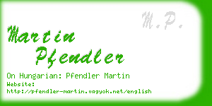 martin pfendler business card